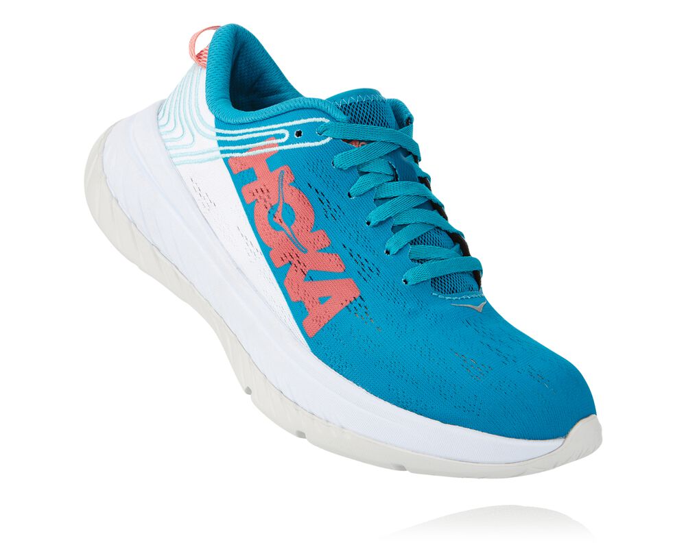 Hoka One One Carbon X Löparskor Dam Blå/Vita - SE-1568567